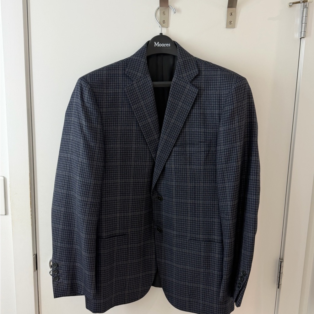 Canali Dark Gray Plaid Blazer